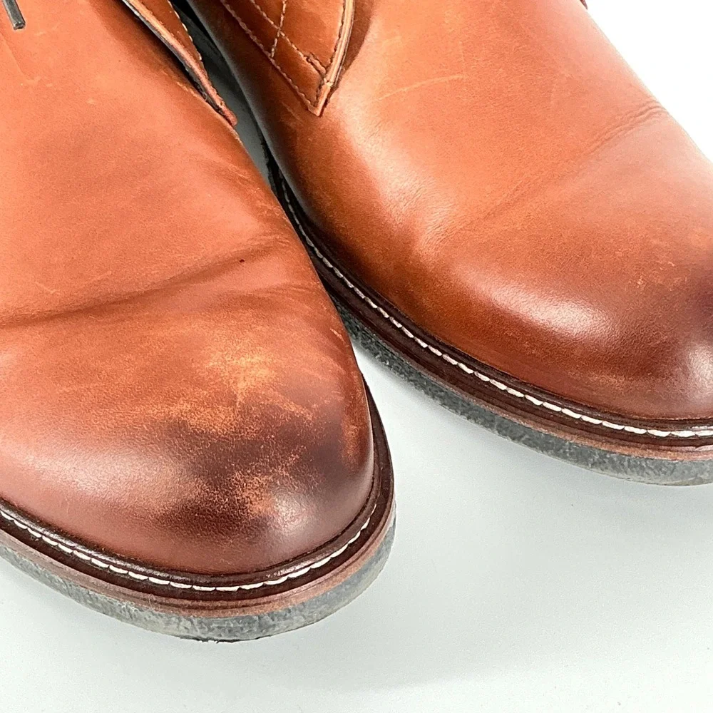 Blake McKay Alder Mens Tan‎ Brown Leather Chukka Desert Boots Size 12 Lace Up